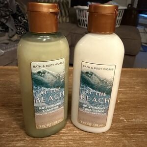 Bath & Body Works At the Beach Shampoo & Conditioner Lot of 2 Travel Size 3 oz